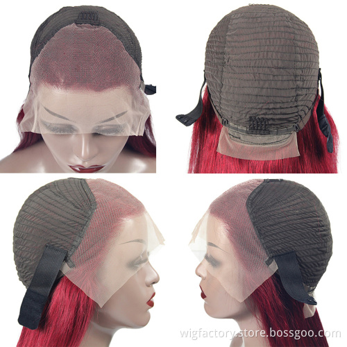High Quality 13*4 lace front wigs human hair, 99j swiss lace wigs human hair lace front, straight lace front wigs
